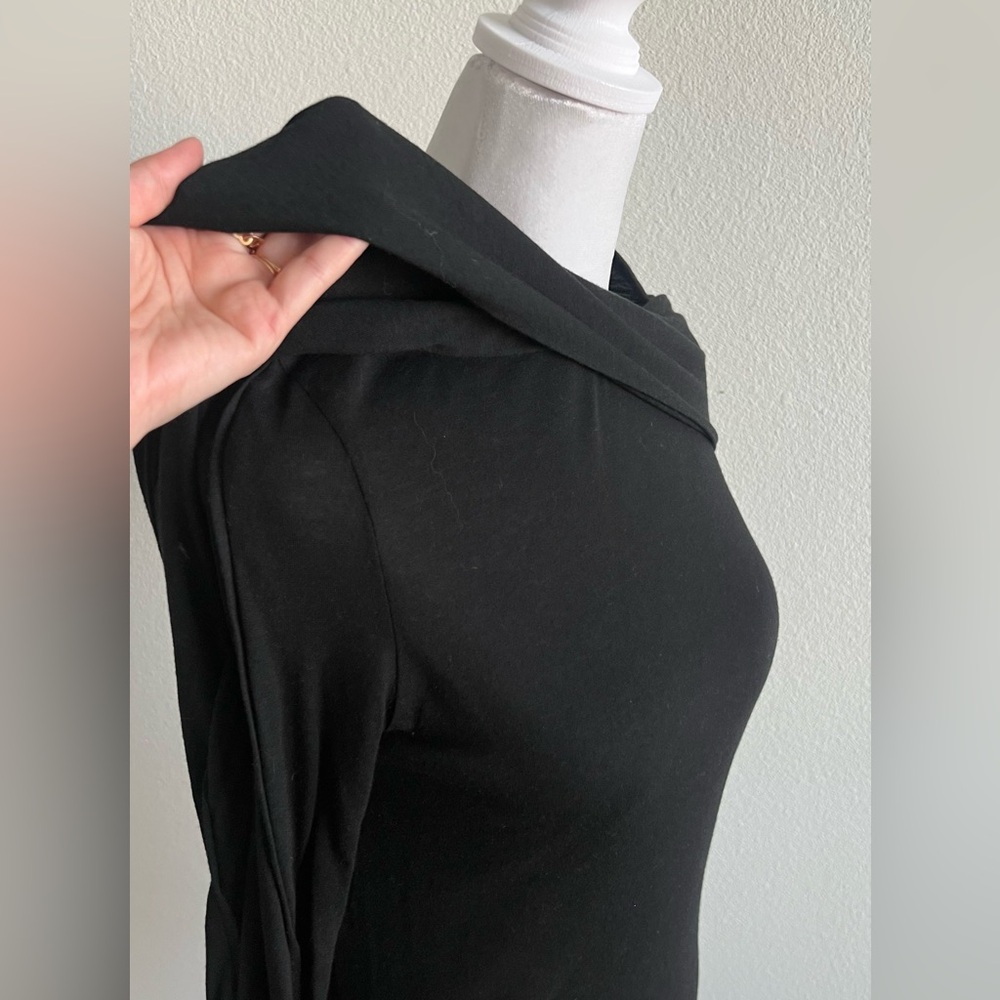Ann Demeulemeester Black Wool blend Long Sleeve Dress - Picture 5 of 15